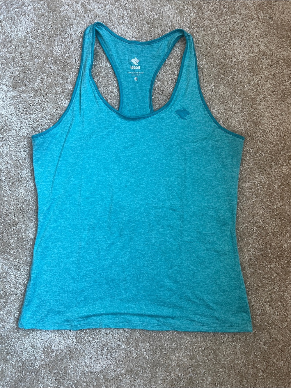 Women’s Teal Racerback Tank Top by Rabbit
